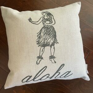 Aloha Hula Dancer Throw Pillow